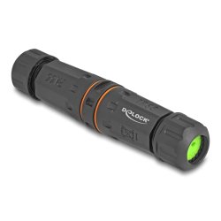 DeLOCK Connecteur de câble de fibre optique SC Duplex femelle à SC Duplex femelle APC avec filetage M20 IP68 étanche