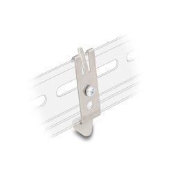 DeLOCK Support de montage pour rail DIN 35 mm avec 2 trous de fixation et vis de fixation T3 autoforeuse