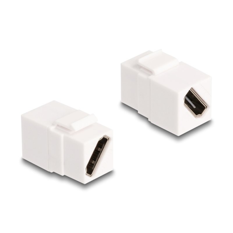 Keystone Modul HDMI Buchse zu Buchse diagonal 8K 60 Hz weiß