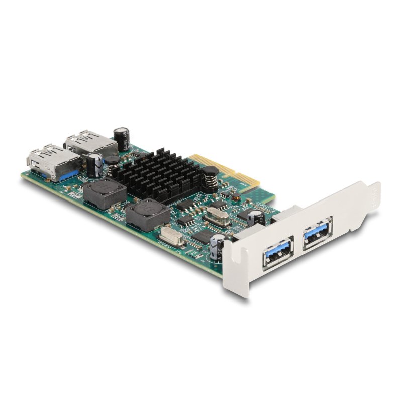 DeLOCK PCI Express x4 Card to 2 x external USB 5 Gbps Type-A 2 x internal USB 5 Gbps Type-A Dual Channel - Low