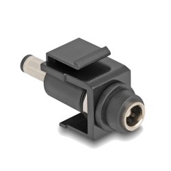 DeLOCK Module Keystone DC 5,5 x 2,1 mm femelle à DC 5,5 x 2,1 mm mâle, noir