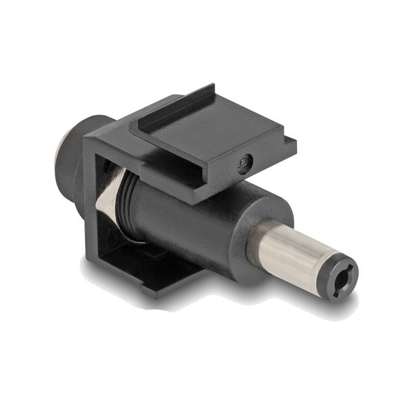 Keystone Modul DC 5,5 x 2,1 mm Buchse zu DC 5,5 x 2,1 mm Stecker schwarz
