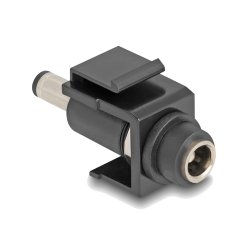DeLOCK Module Keystone DC 5,5 x 2,1 mm femelle à DC 5,5 x 2,5 mm mâle, noir