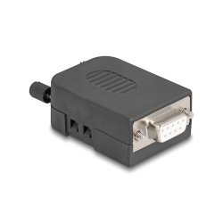 DeLOCK 90655 wire connector D-Sub 9, 3 pin terminal block Black, Grey