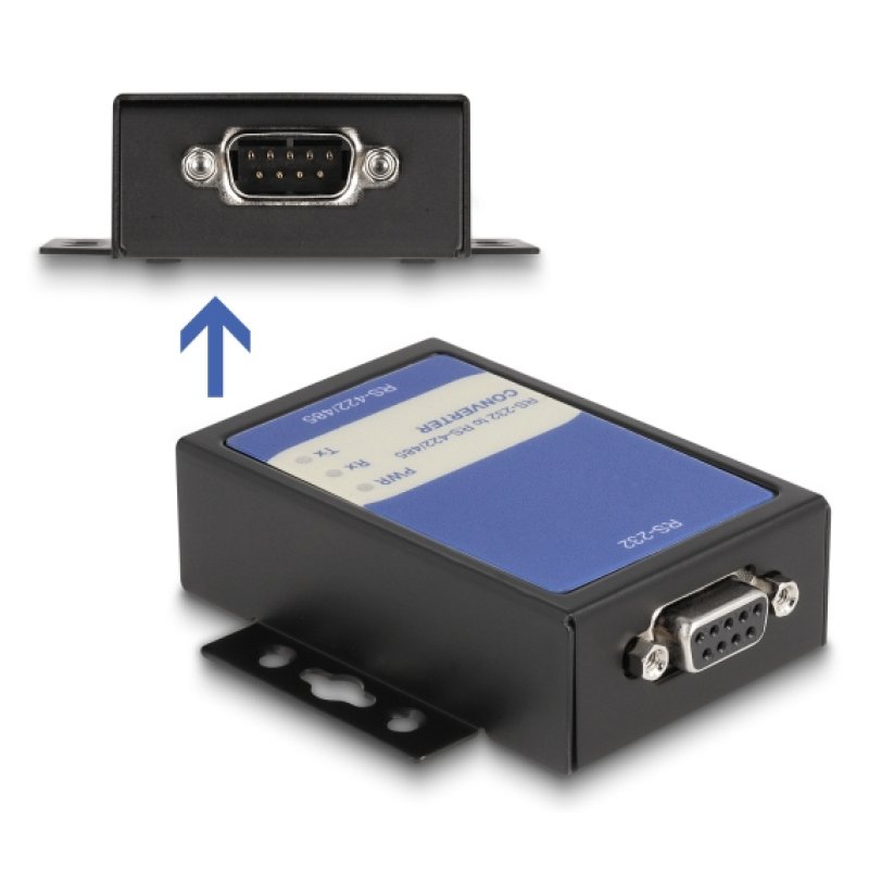 DeLOCK 64265 serial converter/repeater/isolator RS-232 RS-422/485 Black