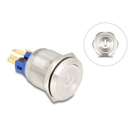 DeLOCK 22051 push-button panel Silver