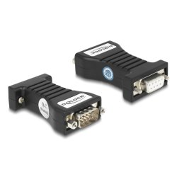 DeLOCK 64314 convertisseur série, répéteur et isolateur RS-232 Noir