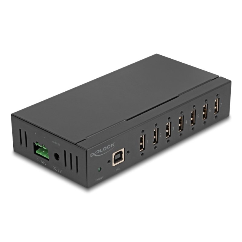 DeLOCK 60687 hub & concentrateur USB 2.0 Type-B 480 Mbit/s Noir