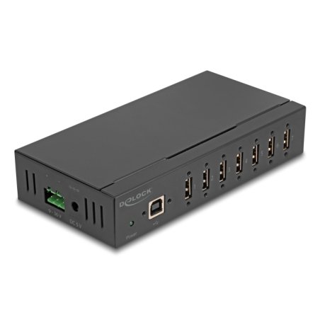 DeLOCK 60687 hub & concentrateur USB 2.0 Type-B 480 Mbit/s Noir