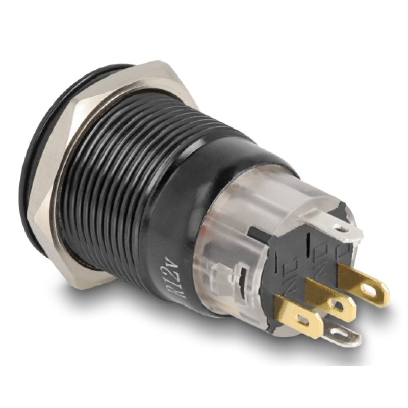 DeLOCK 22023 electrical switch Pushbutton switch Black, Red