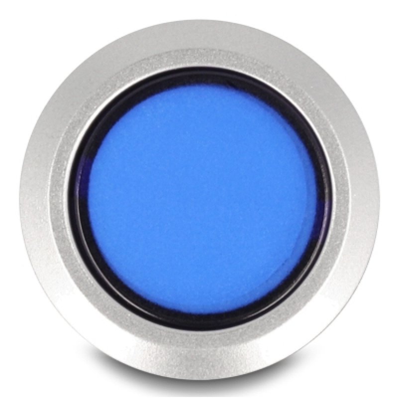 DeLOCK 22049 commutateur électrique Bouton-poussoir Noir, Bleu, Argent