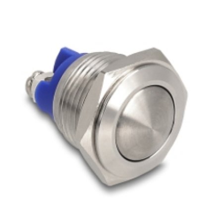 Drucktaster zum Einbau 16 mm 2 x Schraubklemme Taster gewölbt