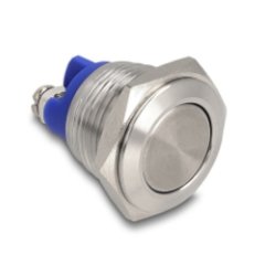 DeLOCK Push Button for Installation 16 mm 2 x Screw Terminal actuator flat