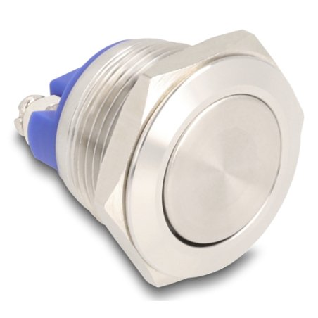 DeLOCK 22040 commutateur électrique Bouton-poussoir 2P Argent