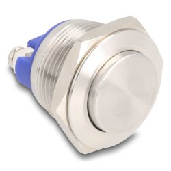 DeLOCK 22042 commutateur électrique Bouton-poussoir 2P Argent