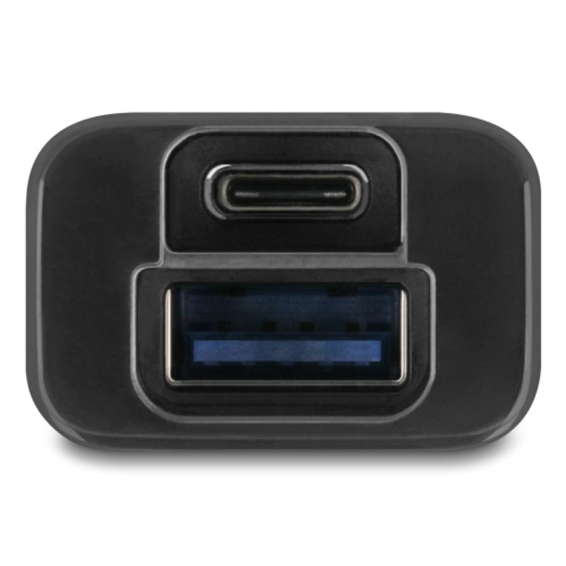 DeLOCK 64335 interface hub USB 3.2 Gen 1 (3.1 Gen 1) Type-A Type-C 5000 Mbit/s Black, Transparent