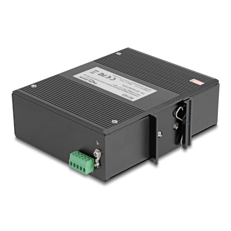DeLOCK 80163 network switch Gigabit Ethernet (10/100/1000) DIN rail Black