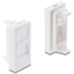 Easy 45 H-Modulblende für Keystone Modul 1 Port mit Staubschutzklappe 22,5 x 45 mm weiß