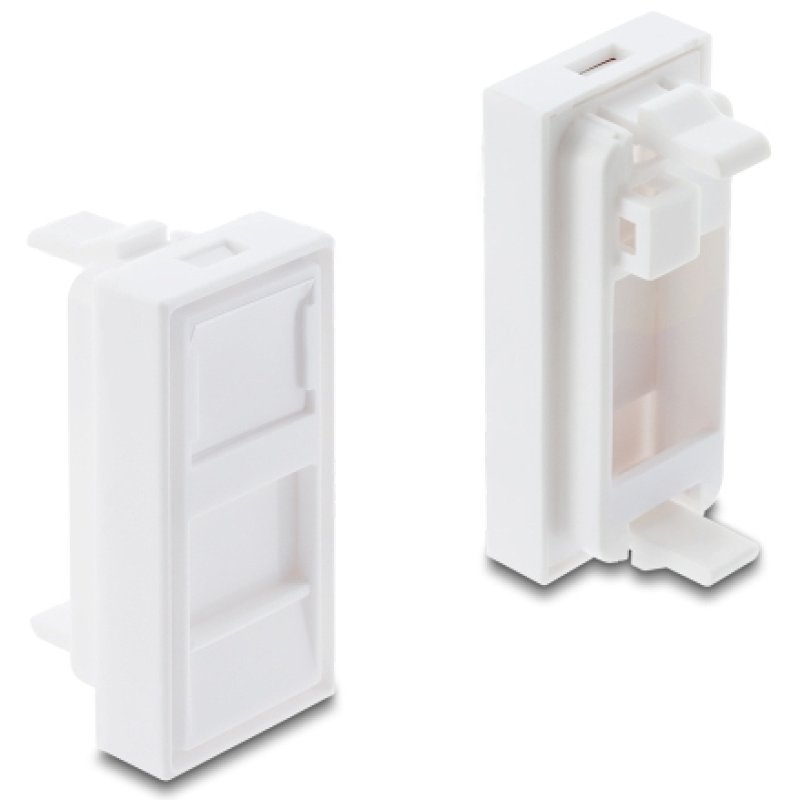 DeLOCK Easy 45 H-Module Cover for Keystone Module 1 Port with dust cap 22.5 x 45 mm white