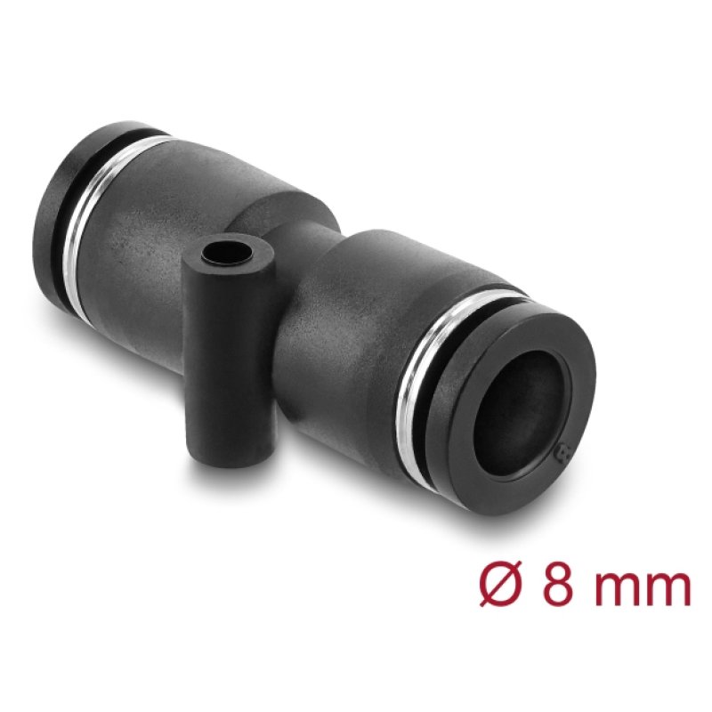 Pneumatik Steckverbinder 8 mm mit Befestigungsloch gerade
