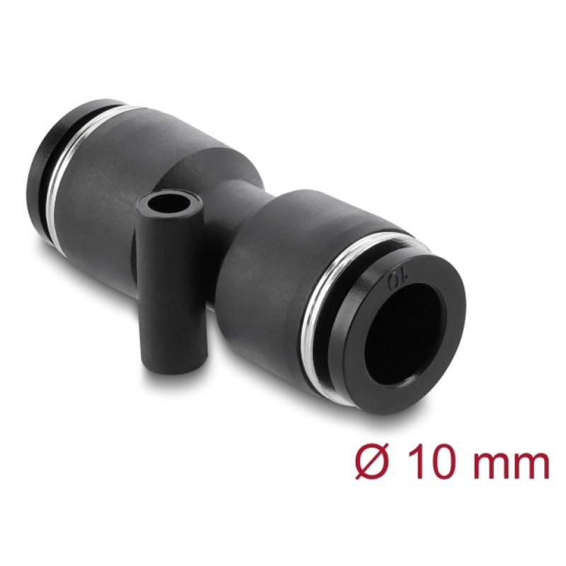 DeLOCK Pneumatic Connector 10 mm with mounting hole straight