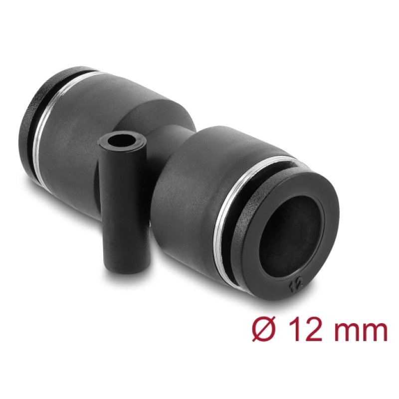 DeLOCK Pneumatic Connector 12 mm with mounting hole straight