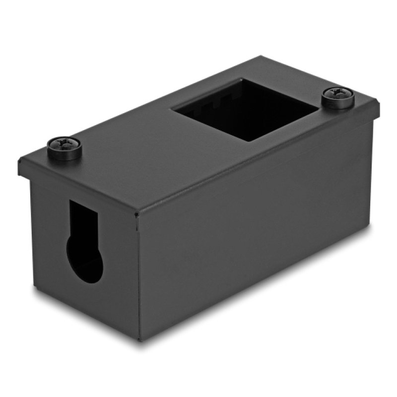 Easy 45 Modulträger für Tisch- oder Wandmontage - 2 Port (22,5 x 45 mm) oder 1 Port (45 x 45 mm), Metall, schwarz