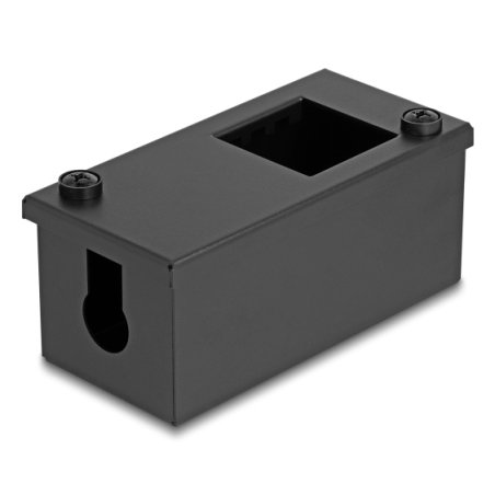 Easy 45 Modulträger für Tisch- oder Wandmontage - 2 Port (22,5 x 45 mm) oder 1 Port (45 x 45 mm), Metall, schwarz