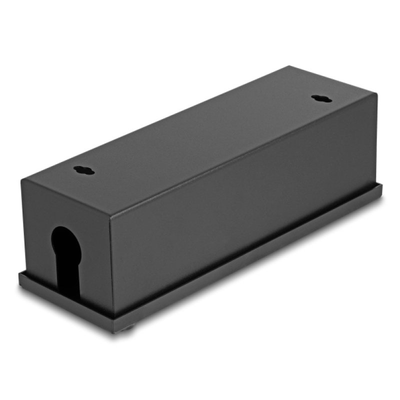 DeLOCK Easy 45 Module Holder for table or wall mounting - 4 ports (22.5 x 45 mm) or 2 ports (45 x 45 mm), metal, black