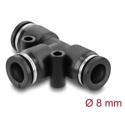 Pneumatik Steckverbinder 8 mm mit zwei Befestigungslöchern T-Form