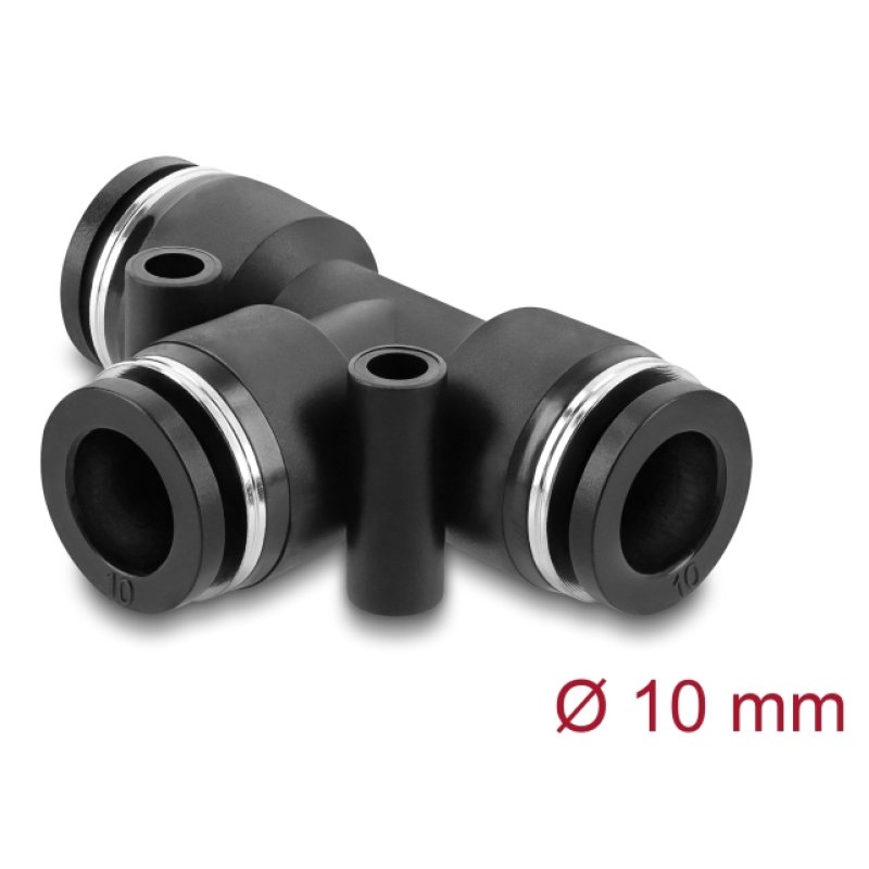 DeLOCK 60750 connecteur et flexible d'air Noir Métal, Plastique Filetage femelle 1 pièce(s)
