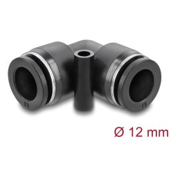 DeLOCK 60748 connecteur et flexible d'air Noir Métal, Plastique Filetage femelle 1 pièce(s)