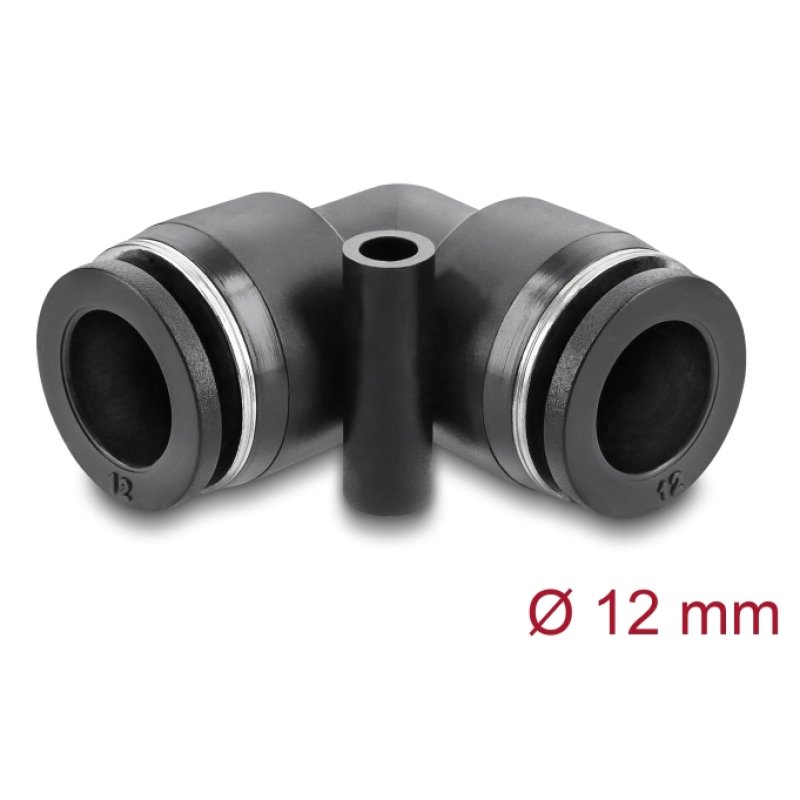 DeLOCK 60748 connecteur et flexible d'air Noir Métal, Plastique Filetage femelle 1 pièce(s)