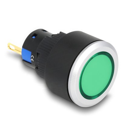 16 mm Kunststoff Signallampe grün / Lötversion