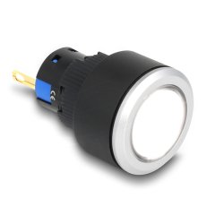 16 mm Kunststoff Signallampe weiß / Lötversion