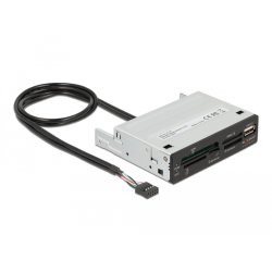 DeLOCK Lecteur de cartes 3.5″ USB 2.0 à 5 fentes 1 x USB 2.0 Type-A femelle