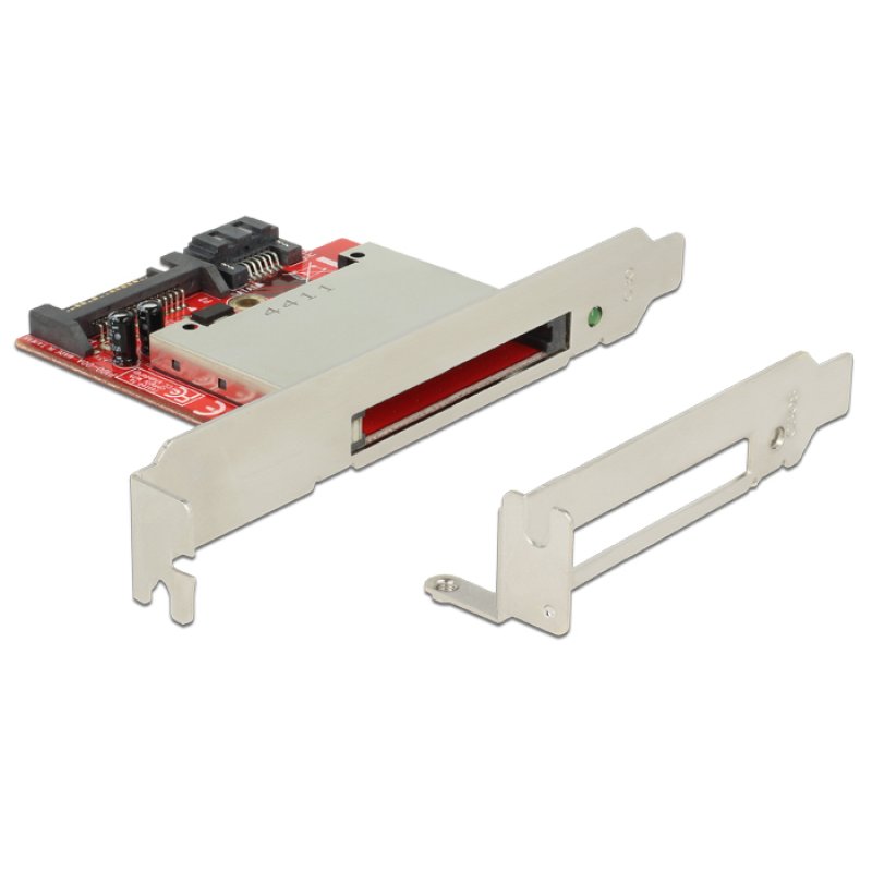 DeLOCK 91495 lecteur de carte mémoire SATA Interne Noir, Rouge, Argent