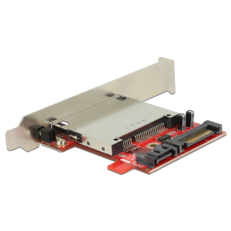 DeLOCK 91495 lecteur de carte mémoire SATA Interne Noir, Rouge, Argent