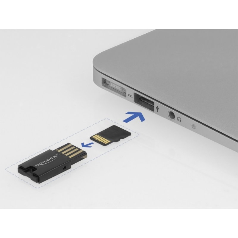 DeLOCK Lecteur de carte USB 2.0 pour cartes de mémoire Micro SD