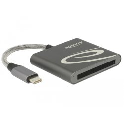 DeLOCK 91745 lecteur de carte mémoire USB 3.2 Gen 1 (3.1 Gen 1) Type-C Noir, Argent