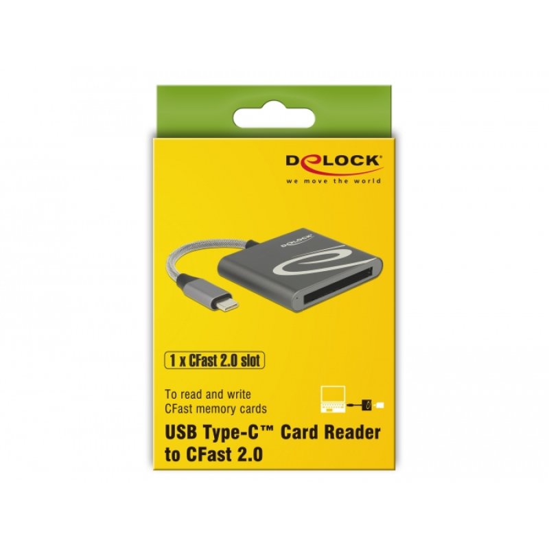 Delock USB Type-C™ Card Reader für CFast 2.0 Speicherkarten