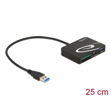 DeLOCK Card Reader for XQD / SD / Micro SD memory cards USB Type-A port