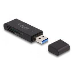 DeLOCK Lecteur de carte SuperSpeed USB 5 Gbps pour cartes de mémoire SD et Micro SD