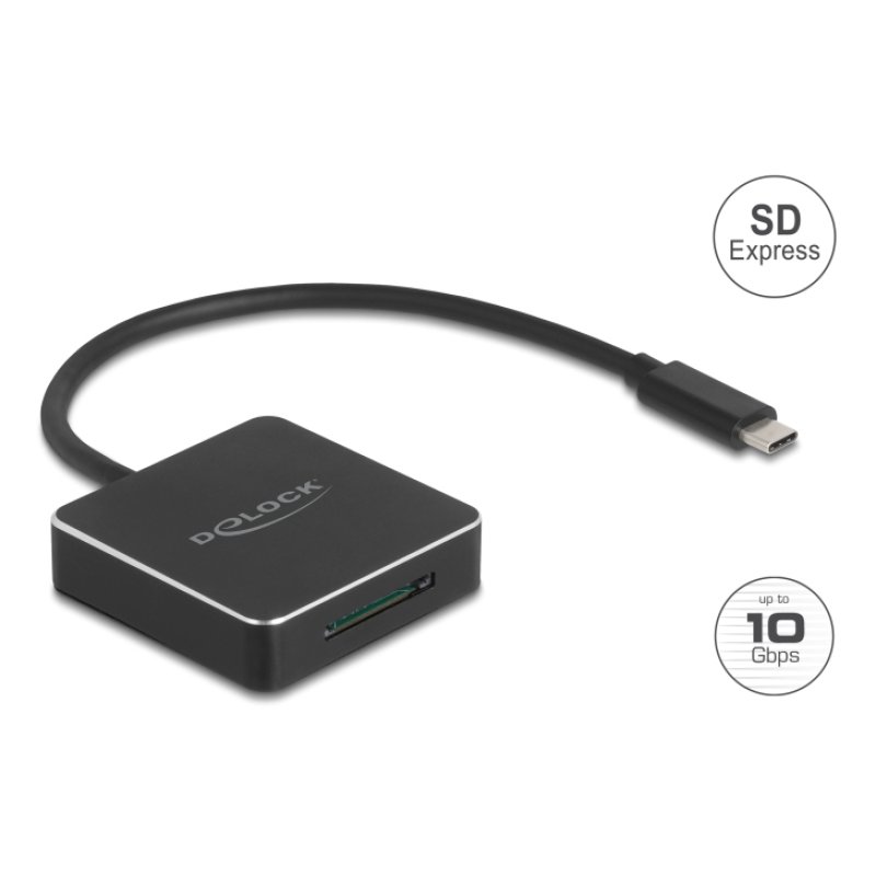 DeLOCK 91019 card reader USB 3.1 (Gen 2) Type C Black