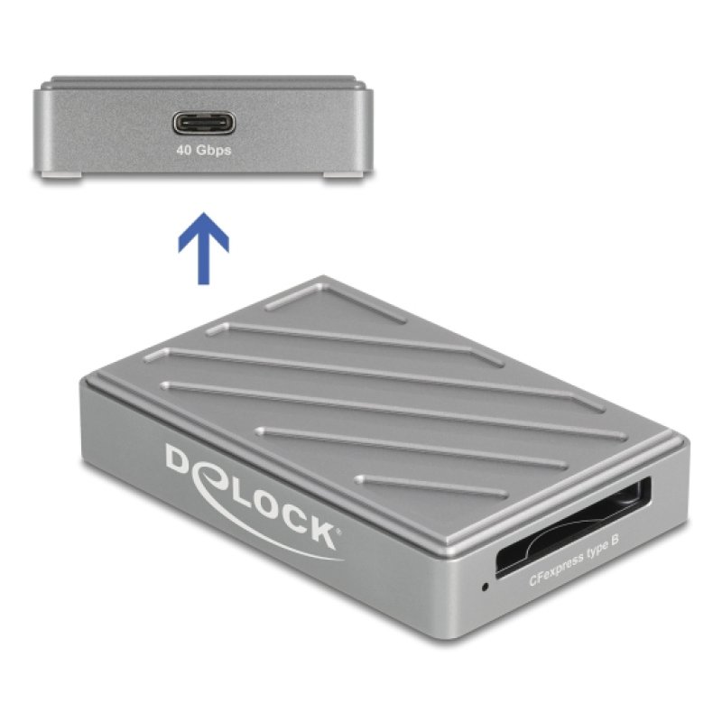 Delock 40 Gbps USB Type-C™ Card Reader für CFexpress Typ B Speicherkarten