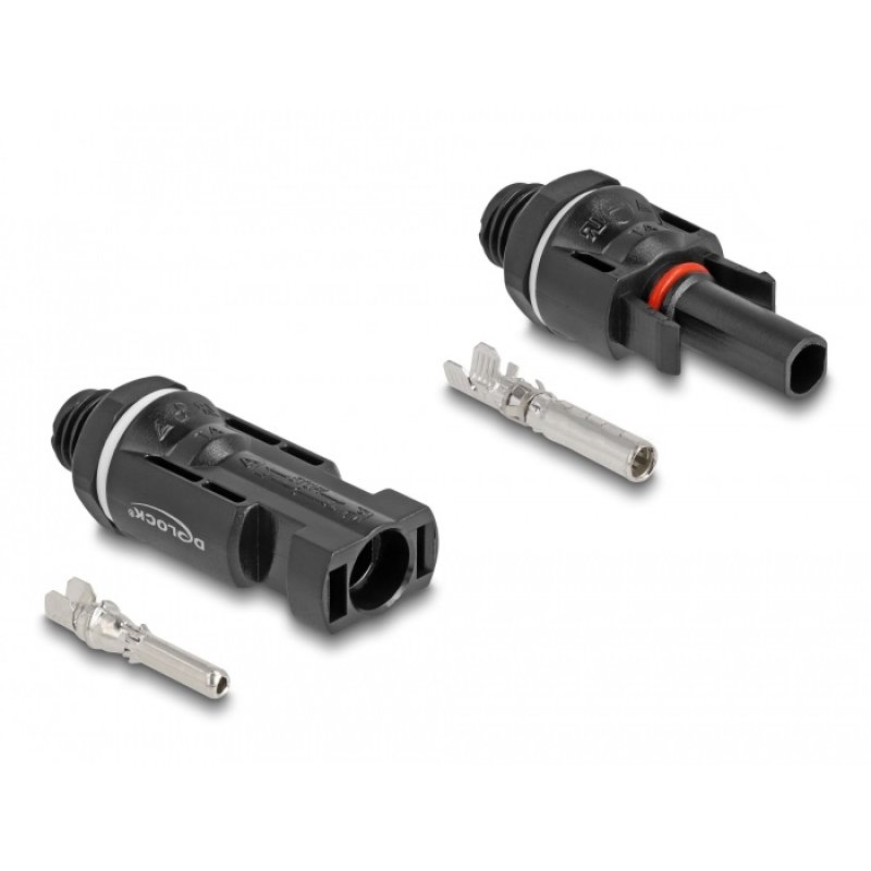 DeLOCK Connecteurs solaires DL4 pour sertissage, mâles et femelles, 2 unités