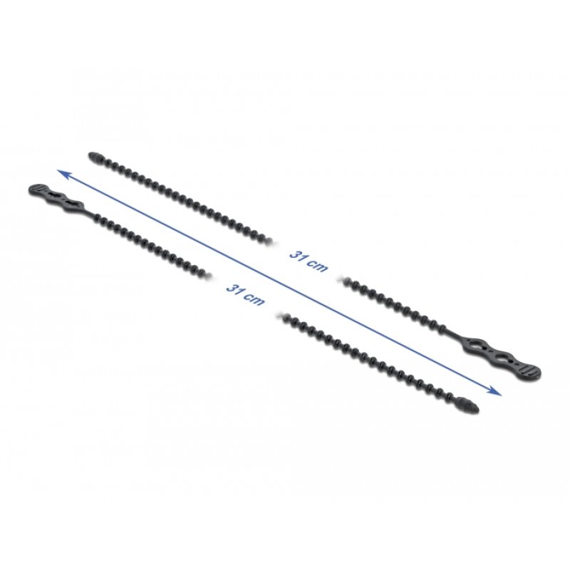 DeLOCK 18967 cable tie Beaded cable tie Polyamide Black 10 pc(s)