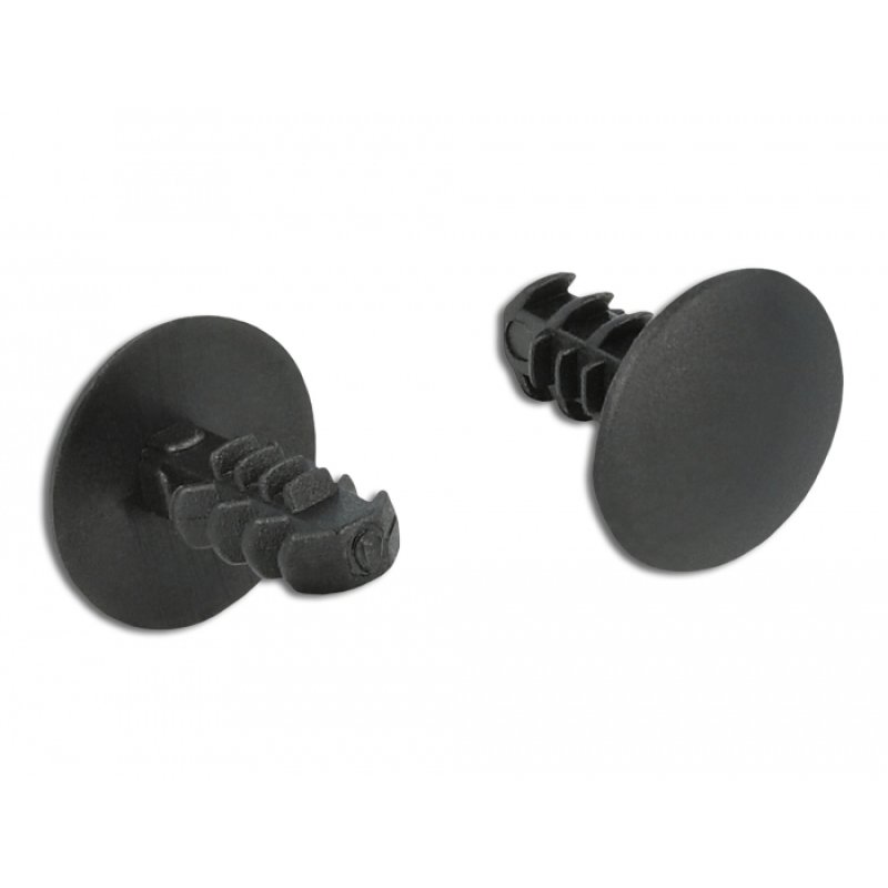 DeLOCK Fir tree clip black 10 pieces