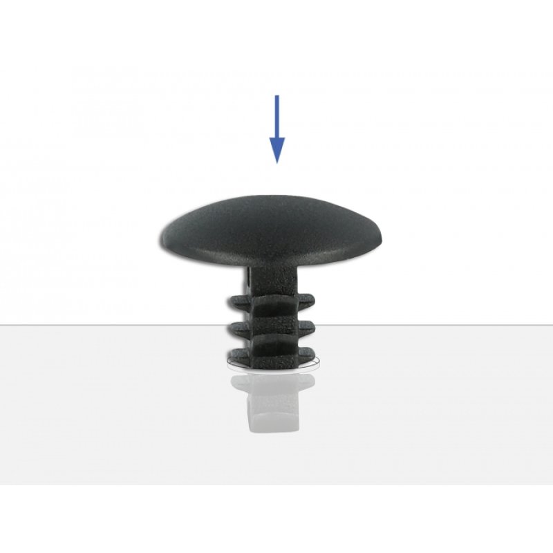 DeLOCK Fir tree clip black 10 pieces