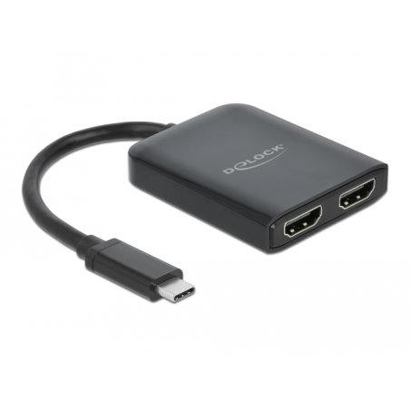 DeLOCK Diviseur USB Type-C (Mode DP Alt) à 2 x HDMI MST / VXP